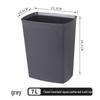 Thickened Square Plastic Wastebasket for Hotel Rooms, Bathrooms, and Restaurants