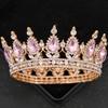 Diademi e Corone di Cristallo Rosa Diadema Corona Strass per Ballo di Fine Anno per Donne Accessori Capelli Sposa Matrimonio Gioielli Corona Tiara Regalo