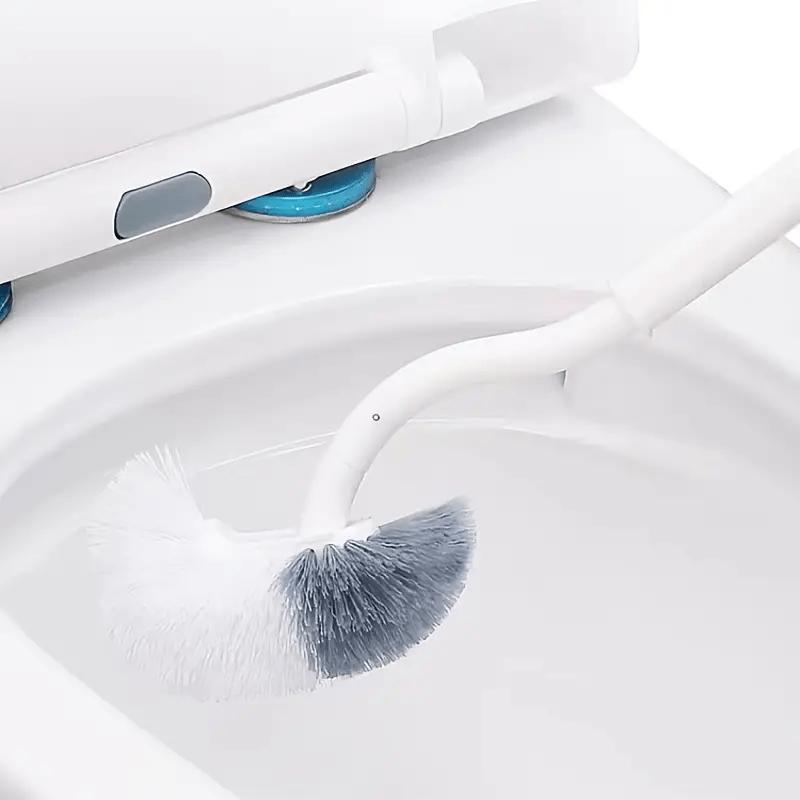 Escova de Vaso Sanitário Ergonômica Tipo C com Cabo Longo - Limpeza Manual Profunda de Sulcos para Banheiro, Vaso Sanitário, Cozinha, Quarto, Carro - Reutilizável, Portátil