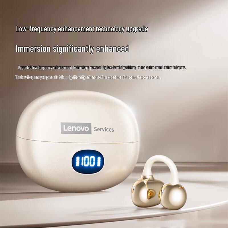 Lenovo LES103 Open-Ear Clip Wireless Bluetooth Headphones