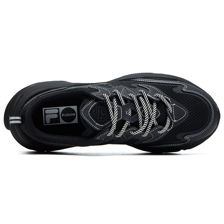 FILA Fusion Mars 1 Fabric Synthetic Leather Comfortable Versatile Shock Absorbing Wear Resistant Breathable Low Top Dad Shoes T12W115206FBK