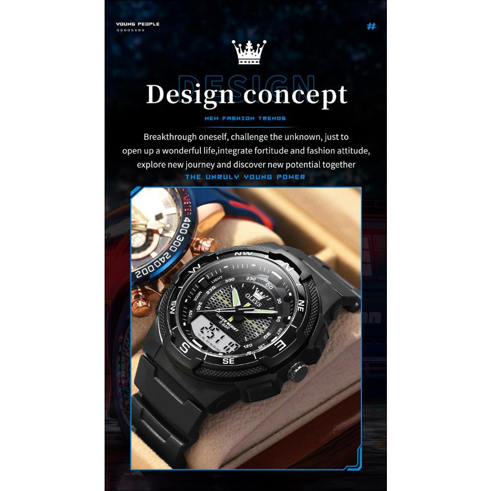 OLEVS Pánské hodinky Multifunkční chytré sportovní digitální hodinky Vodotěsné pánské hodinky