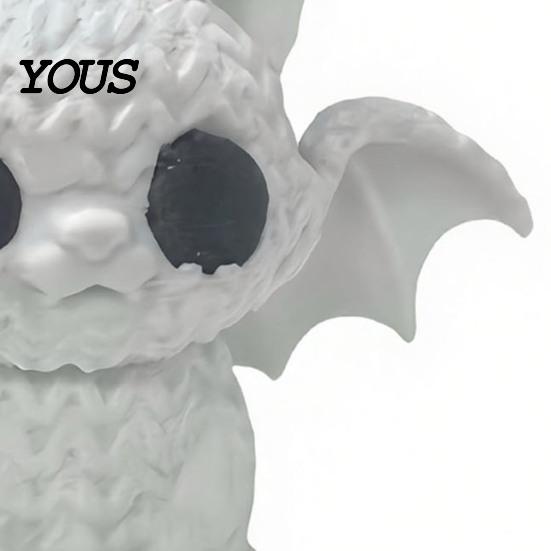 Lifelike Knitted Bat Figure Festive Halloween Ornament, Texture Cat Design Figure, Childlike Style Decor Mini Size Sculpture for Party Desk