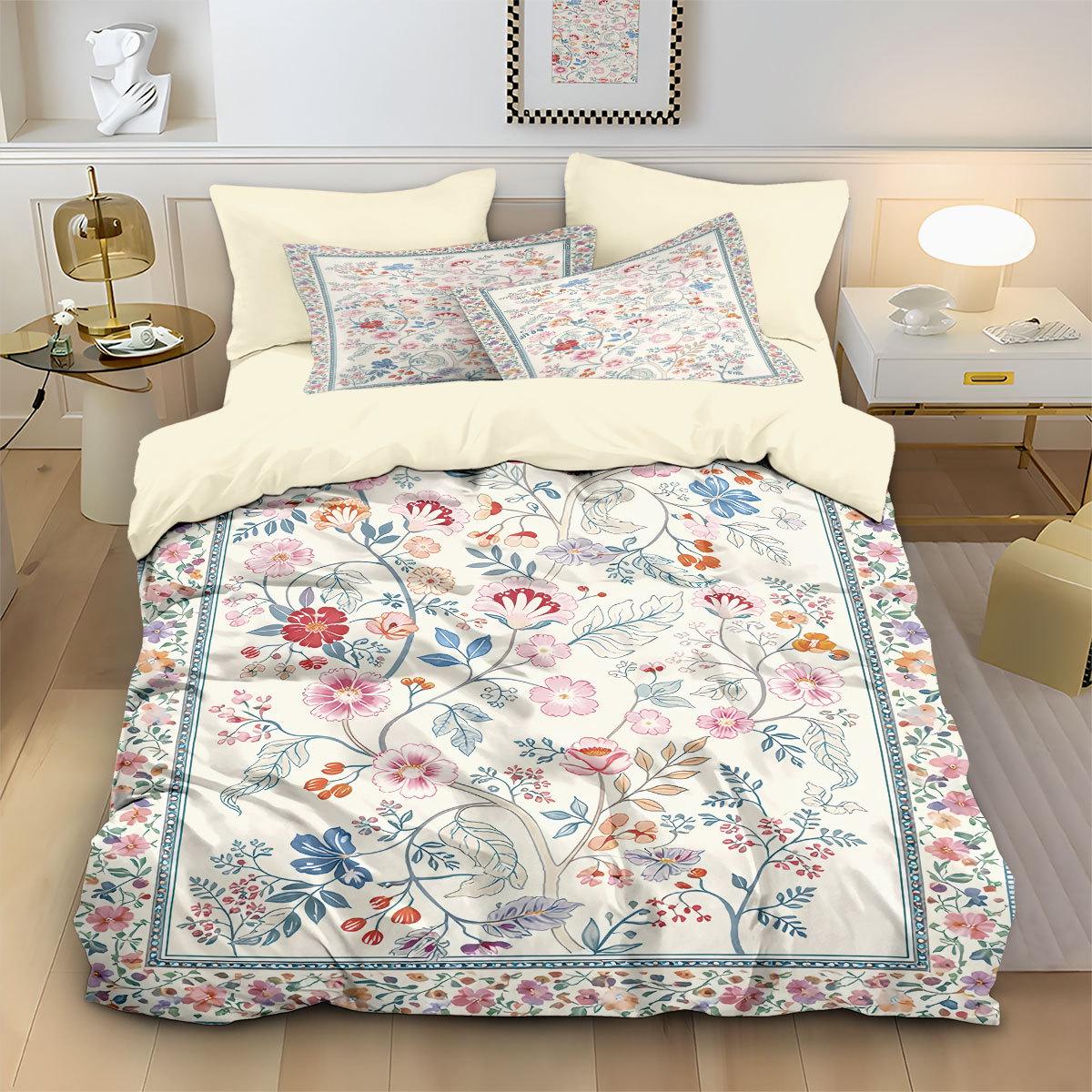 

Floral 3D Printed Three-Piece Bedding Set - Custom Duvet Cover & Pillowcase 135x200 cm