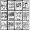 Bastelarbeiten Scrapbooking Prägung Buchstaben Alphabet Wandmalerei Abdeckspray Schichtschablonen