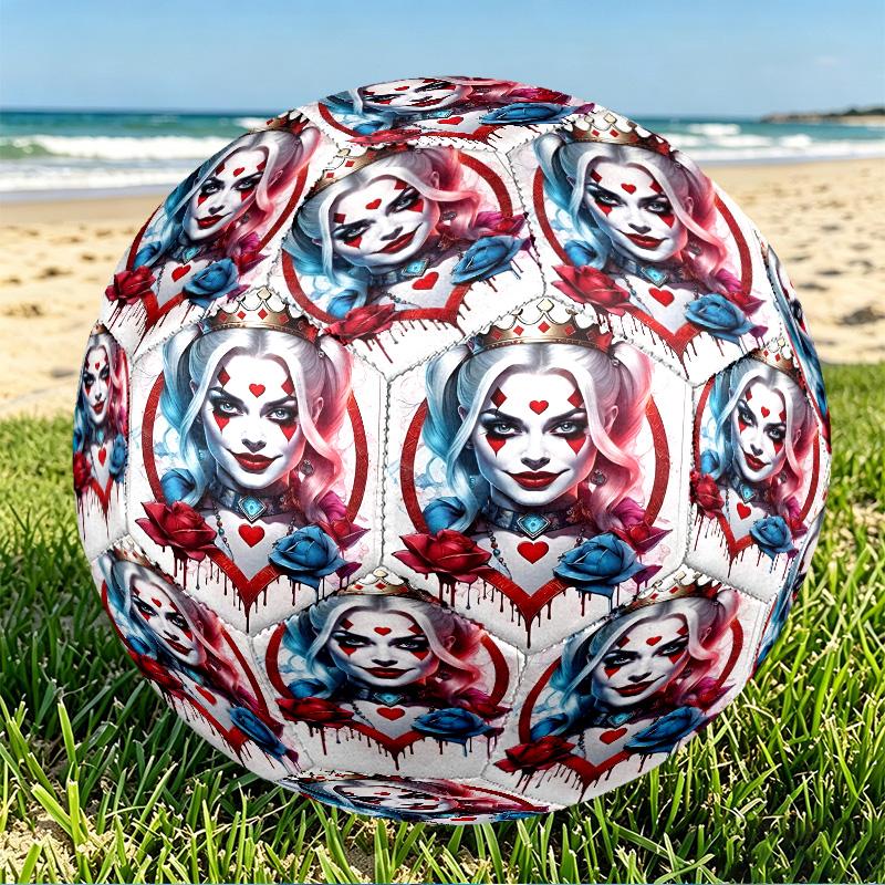 Superhero Print Size 5 Soccer Ball, PU Wear Resistant Football for Match Training and Daily Practice, Birthday Gift for Soccer Fans