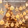 1PC LED Sea Shell Lamp String Starfish Lighting Strings Atmosphere Light Suitable for Festival Room Wedding Party Decoration Lamps Battery-Powered