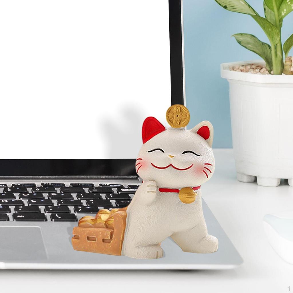 Lucky Cat Decoration, Cartoon Animal Sculpture for Party Gift and Entryway Display