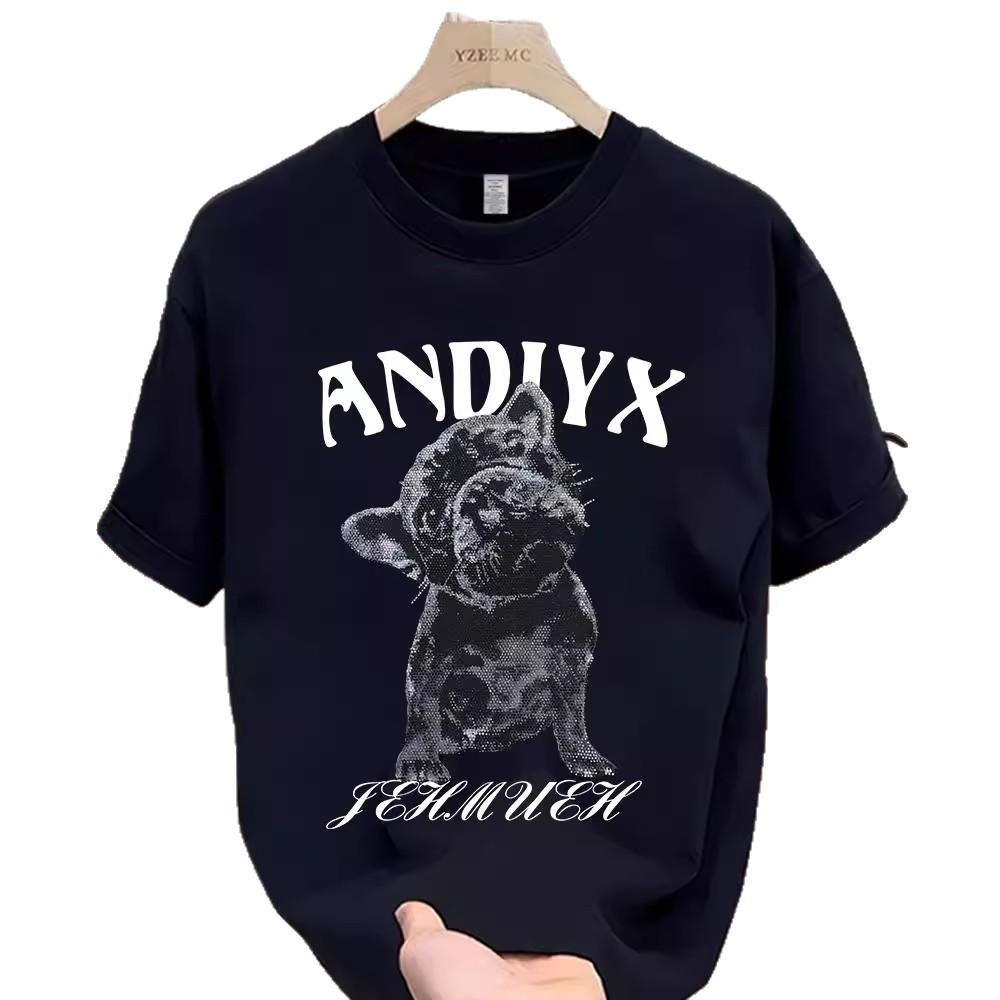 American Trendy Brand Short-Sleeved Pure Cotton Men'S Printed T-Shirt Trendy Men'S And Women'S Versatile Round Neck T-Shirt Men'S