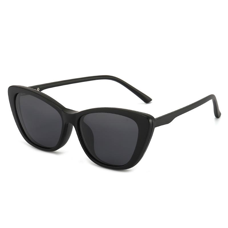 2-In-1 Magnetic Sleeve Glasses Polarized Sunglasses Men Driving Night Vision Glasses Sunglasses Five Clips Women'S Myopia Frame