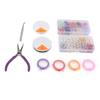 DIY Jewelry Making Kit Pliers Artificial Pearls Glass Colorful Beads Elastic Thread Jewelry Making Set with Box