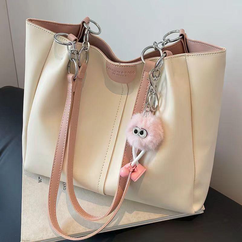 Women's Large Capacity Tote Bag - 2024 Summer Style, Versatile Single Shoulder Bag for College Students and Commuting