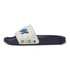 adidas Neo Adilette Shower Letter Impact Resistant Breathable Leather Splicing Non-Slip Quick-Dry Slide Sandals Unisex Sandals White HQ3654