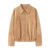 Women's Solid Color Long Sleeved Zipper Casual Top Jacket Jacket