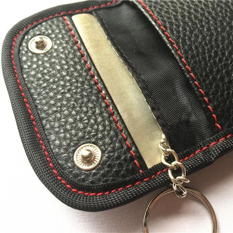 2022 Najnowszy Antykradzieżowy Etui na Kluczyk Samochodowy Blokujący Sygnał RFID Faraday Blokujący Sygnał Saszetka Portfele na Klucze Akcesoria do Wnętrza Samochodu