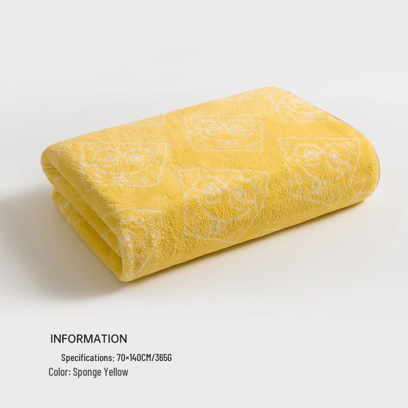 Sanli SpongeBob Absorbent Quick-Dry Bath Towel