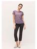 Women's Bamboo Yarn Yoga T-Shirt with Water Drop Back Design - Summer Pilates Fitness Wear