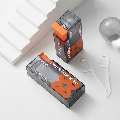 קופסת אחסון אוטומטית לחוט דנטלי טיפוח היגיינת פה ניידת מחלק חוט דנטלי נוח עם 10 יחידות חוט דנטלי