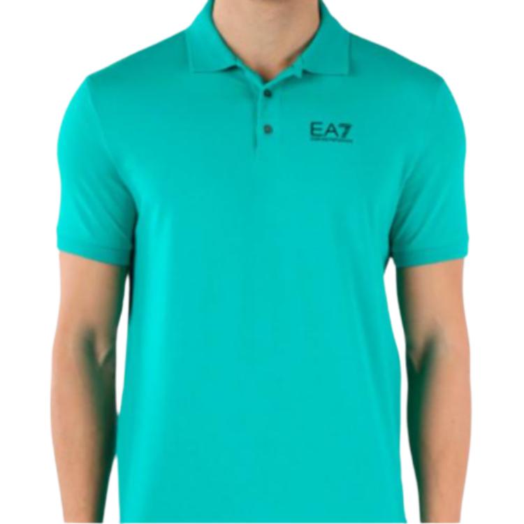 Emporio Armani EA7 Letter Print Pullover Short Sleeve Polo Shirt Men tops 3DPF16-PJ03Z-1815