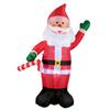 Large Blow Up Santa Claus Christmas Inflatable with LED Lights Windproof Decor for Outdoor Garden Yard Home