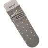 Koreanische Knöchelsocken mit Schleife und Sternen in Grau und Weiß für Frühling/Sommer
