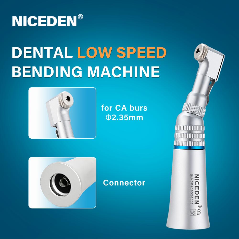 Niceden Kit Piesă de Mână Dentară de Viteză Mică Turbină cu Aer Dreaptă Contra Unghi Motor cu Aer 2/4 Orificii