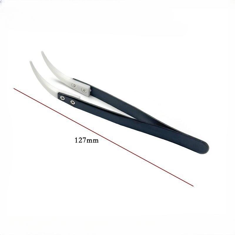 

3 шт. Керамические обратные пинцеты, непроводящие, антистатические, термостойкие, маленькие изогнутые/большие изогнутые/прямые пинцеты Big Bent