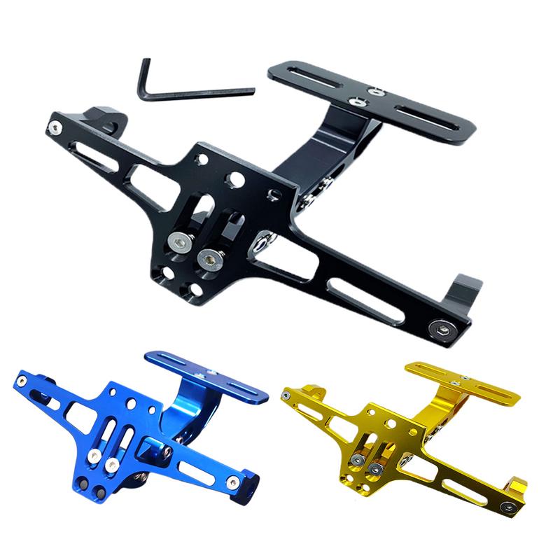 Motorcycle License Plate Bracket Aluminum Alloy Plate Motorcycle License Holder Number Plate Mount Rack Motorcycle Accessories