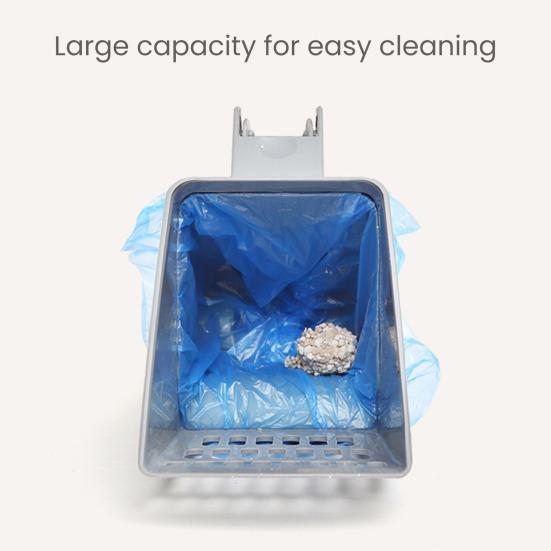 Cat Litter Scooper with Waste Can Pet Waste Scoop Cat Litter Shovel Hand Sifting Shovel with Trash Bag Holder for Indoor Cats Dogs