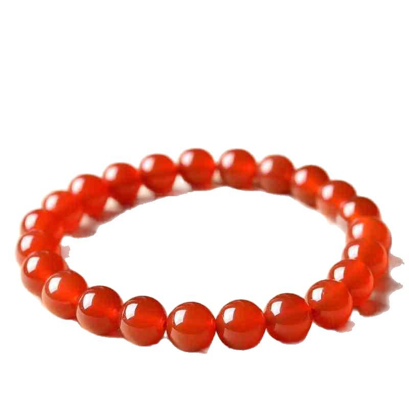 Exquisite Natural Red & Green Agate Bracelet for Women - Versatile and High-End Design