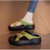 Fashion Women's Platform Slippers 2026 New Non Slip Rubber Sole Indoor Outdoor Slippers Women Saily Fashionable Sandals De Mujer