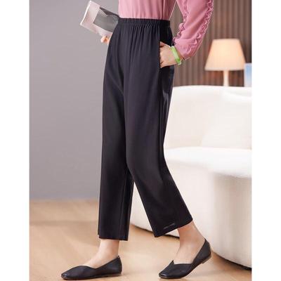 Hose für Damen mittleren Alters mit geradem Bein, lässig, für den vergangenen Herbst