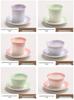 Elegant Crystalline Glaze Ceramic Teacup Set with Coaster - High-Grade Gongfu Tea Brewing & Tasting Cup