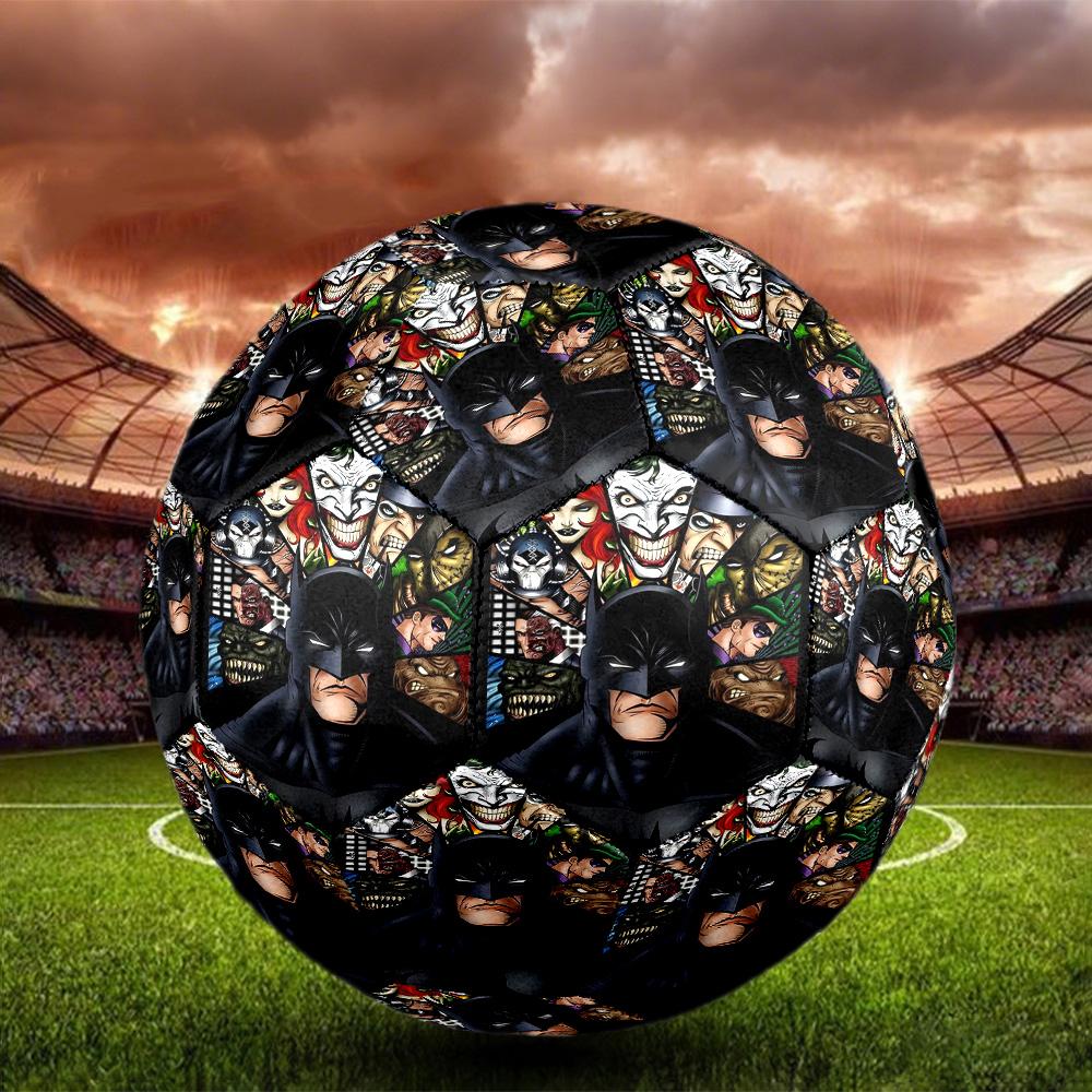 Superheroes Print Size 5 Soccer Ball, Standard Match Football for Sports Game and Team Practice, Ideal Gift for Soccer Fans