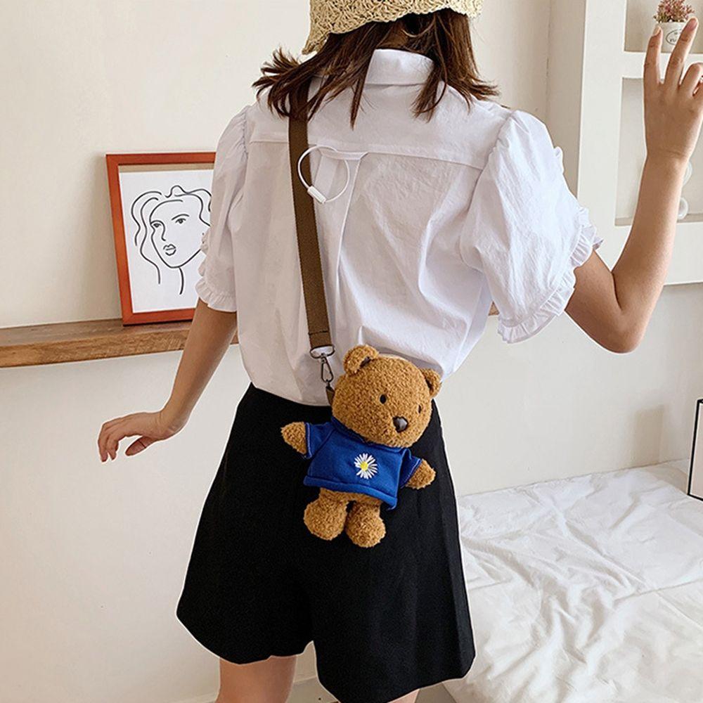 Plush Backpack Bag Princess Coin Purse Single Shoulder Bag Plush Doll Bag Bear Children Handbag