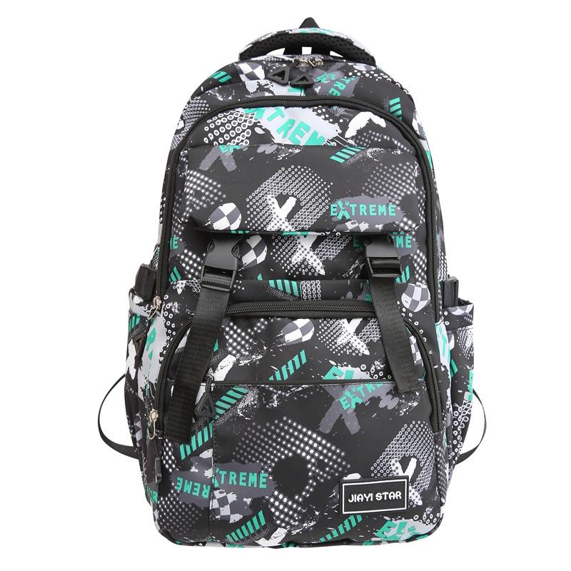 Women's Print Backpack Student Schoolbag Men's Large Capacity Travel Backpack