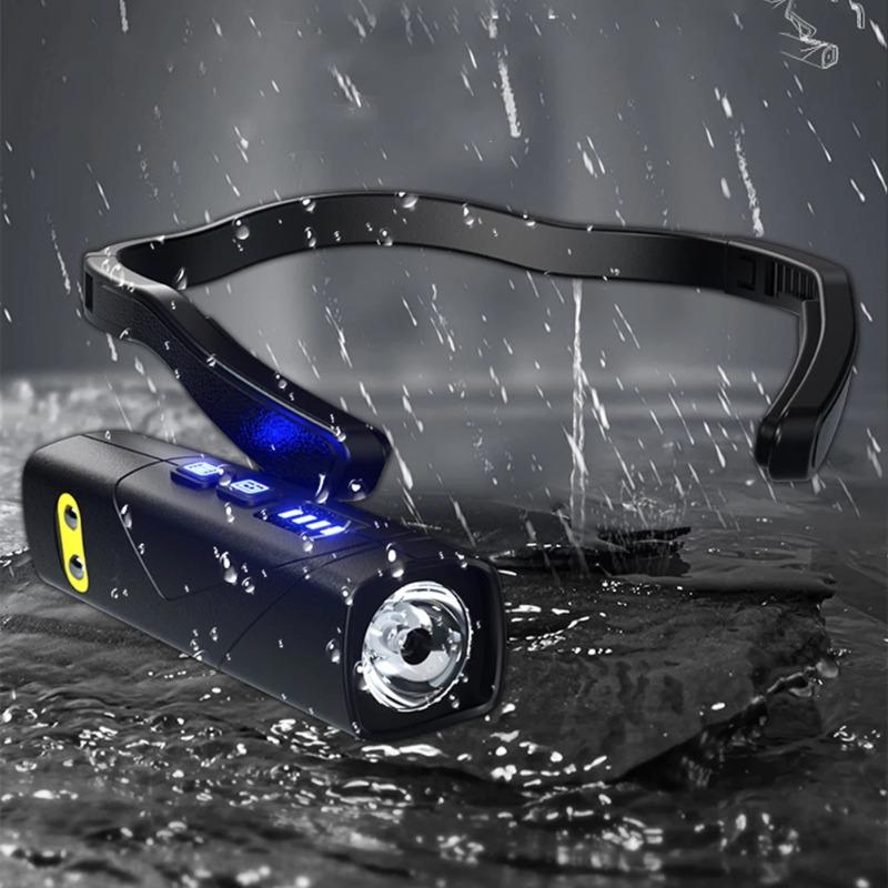 XPG LED Ear-Mounted Headlamp IPX4 Waterproof Motion Sensor Super Bright Headlight 5 Lighting Modes for Camping Mountain Climbing