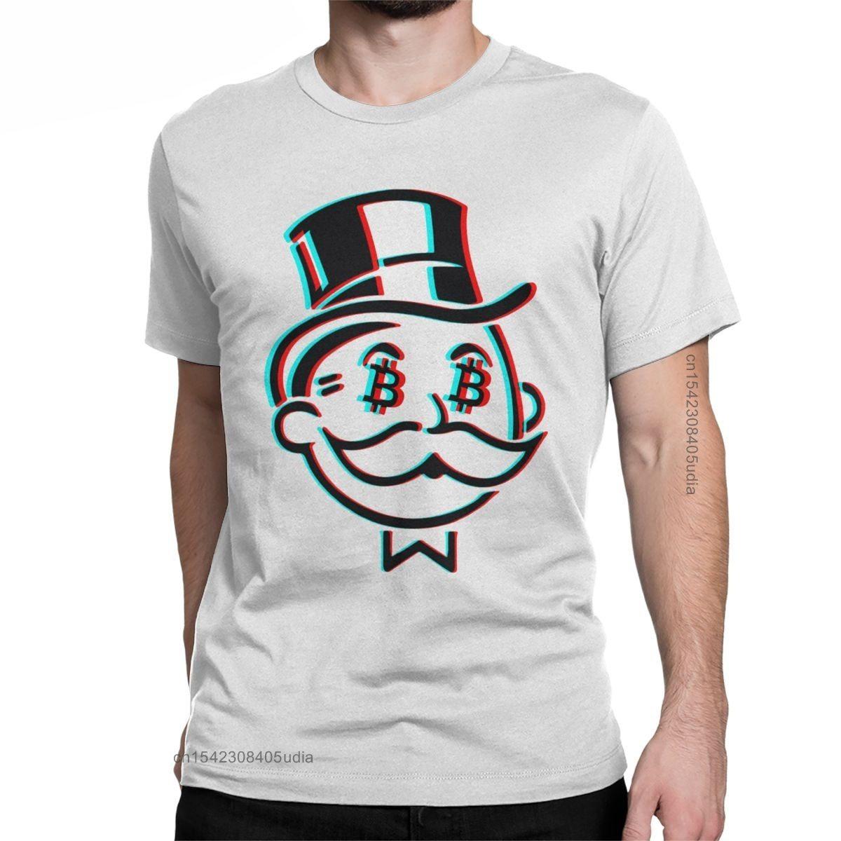 Fashion Crypto Bitcoin Mr Satoshi Nakamoto TShirt For Men Round Collar Cotton Graphic T Shirts Tee Shirt for Men Summer Tops S