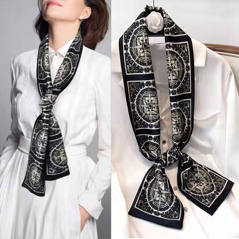 

Розкішні намистини, круглий шарф-кільце, аксесуари для жіночих шарфів, намисто, етнічний шарф One Size чорний