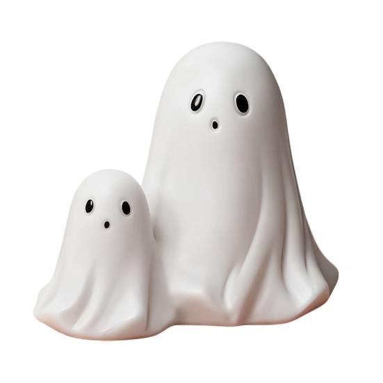 Halloween Gift for Kids Ghost Gnome Figurines, Resin Tabletop Decoration, Cute Party Supplies Statue, Decorative Ornaments Indoor Outdoor Home