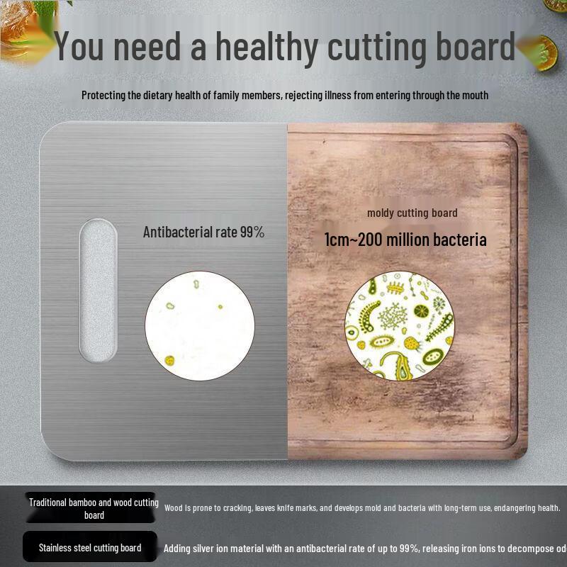 Bingyue 316 Stainless Steel Anti-Mold Chopping Board
