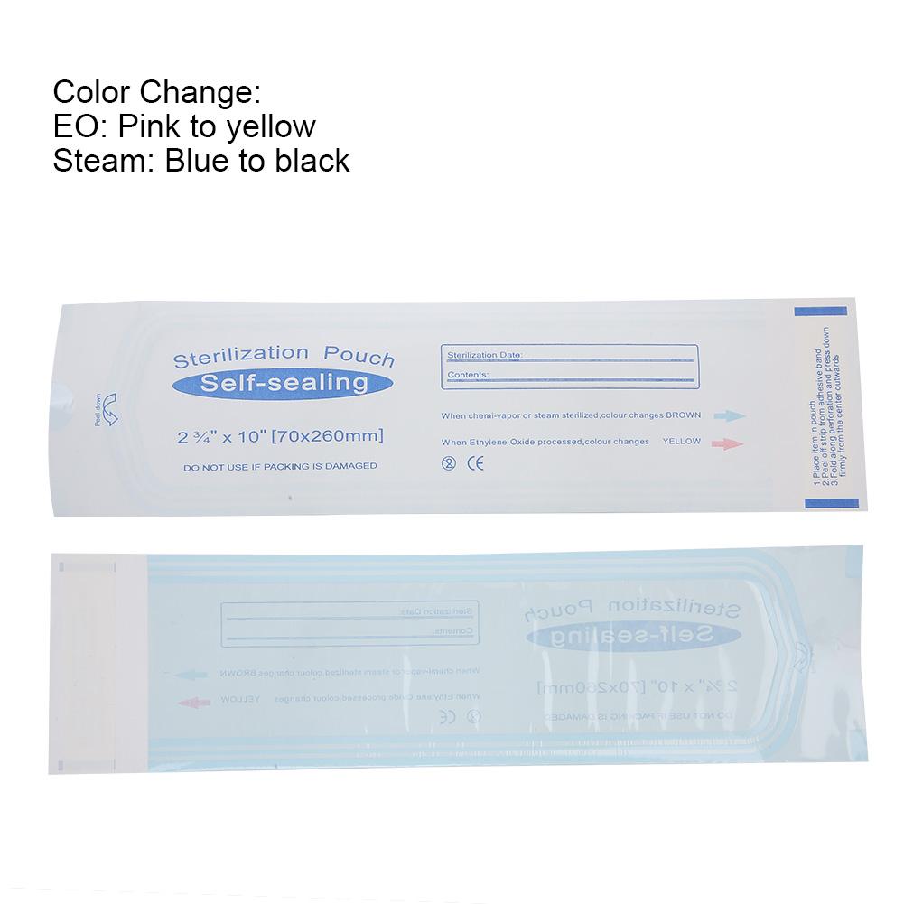 200pcs box 70 x 260mm Self Sealing Pouches Dental Pouches Bags Accessory