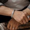 Vintage Thai Silber Gewebte Oberfläche Manschette Armreif für Damen Herren Kreatives Ethnisches Design Handgefertigte Armreifen Schmuck Geschenk