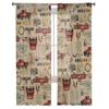 Farmhouse Truck Cows Rooster Curtain For Living Room Transparent Tulle Curtains Window Sheer For The Bedroom Accessories Decor