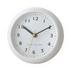 CUROVIREO Waterproof Mini Clock, Wall Mount, Suction Cup, Silent, 16cm, Analog, Tabletop, Freestanding, Rental-Friendly, No Drilling Required,