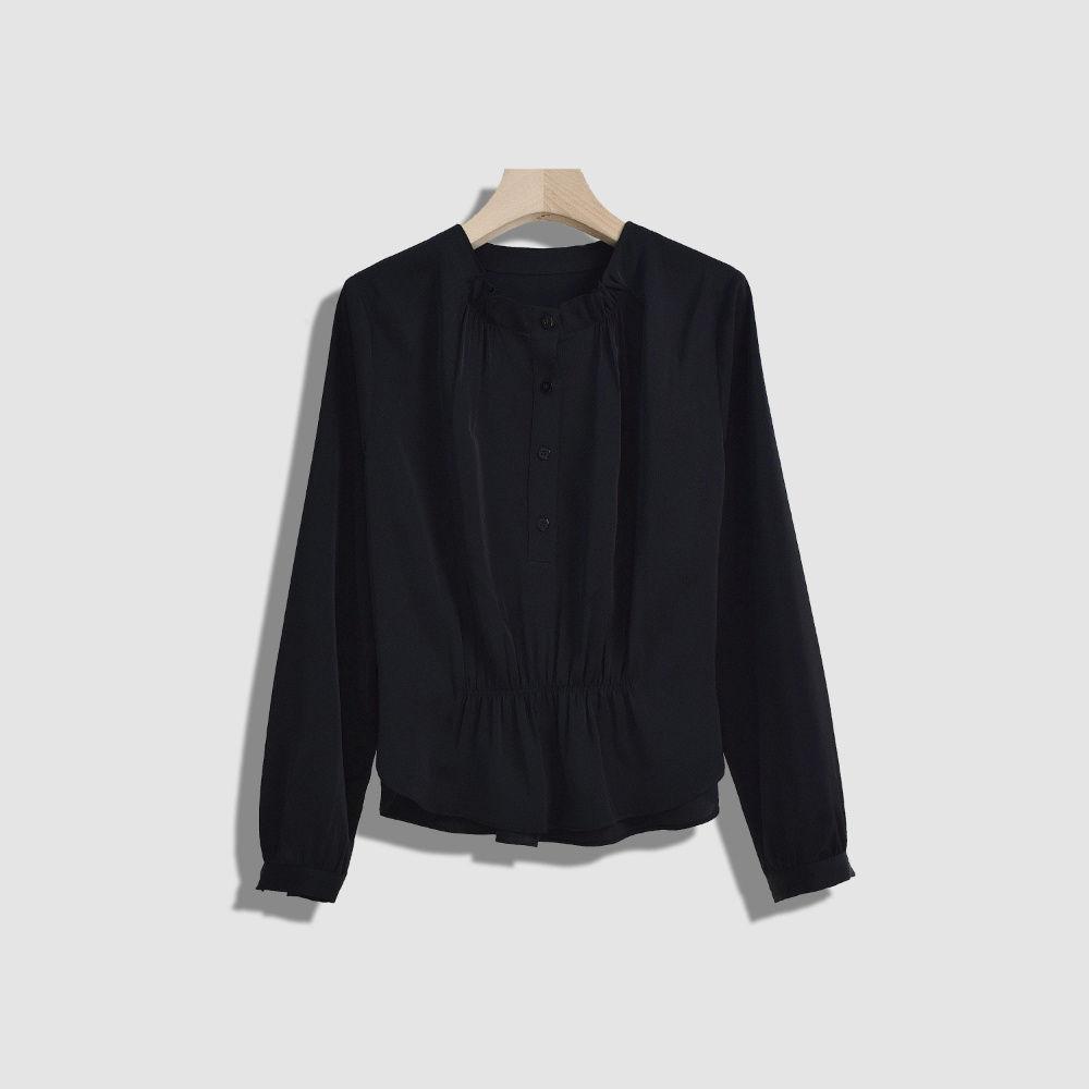 Chic and Comfortable Solid Color Shirt, Stylish Loose Fit for Women, Spring Fashion Blouse Sculpt Your Figure