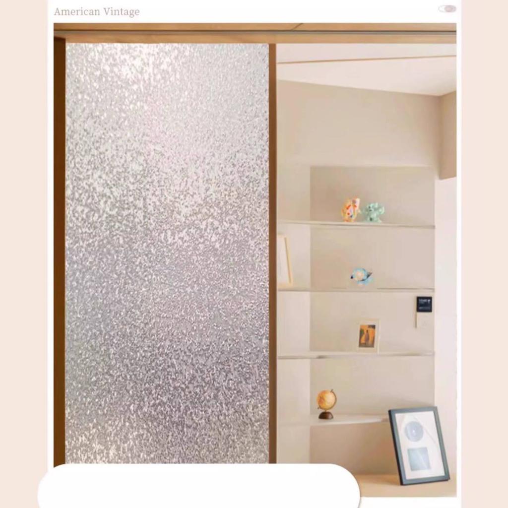 3D schwebendes Licht Sichtschutz-Fensterfolie – Dicke statisch haftende Vintage-Milchglas-Aufkleber, ohne Klebstoff, transluzent, aber blickdicht, Badezimmer- und Wohnzimmer-Dekoration