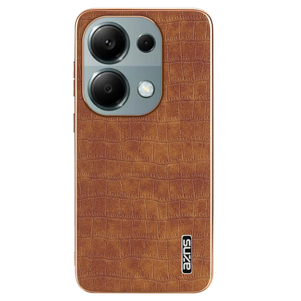 For Xiaomi Redmi Note 13 Pro 4G/Poco M6 Pro 4G Case Shockproof PU+TPU Electroplated Phone Cover