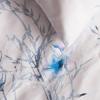 Cotton Bedding 220x200 Satin COTTON Light with Pastel Blue Flowers