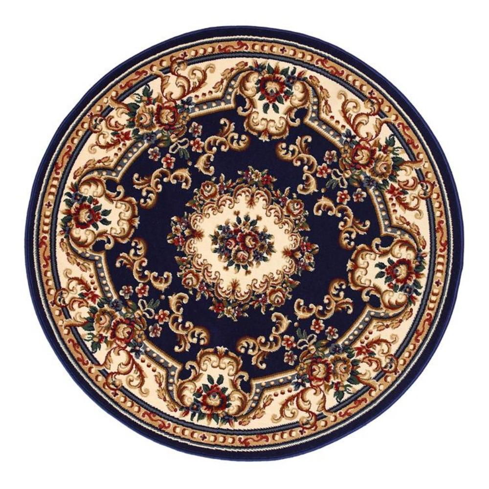 European-Style Round Rug Ideal for living rooms, dining areas, and office chairs Non-slip decorative floor mat